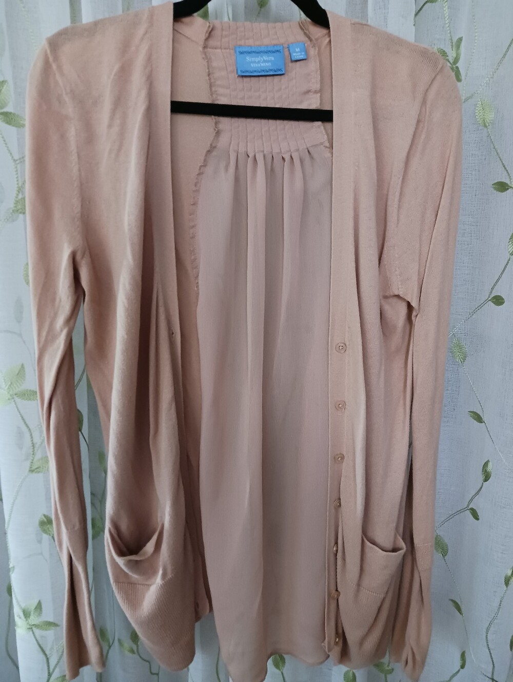 M Simply Vera Wang Tie-Back Light Cardigan